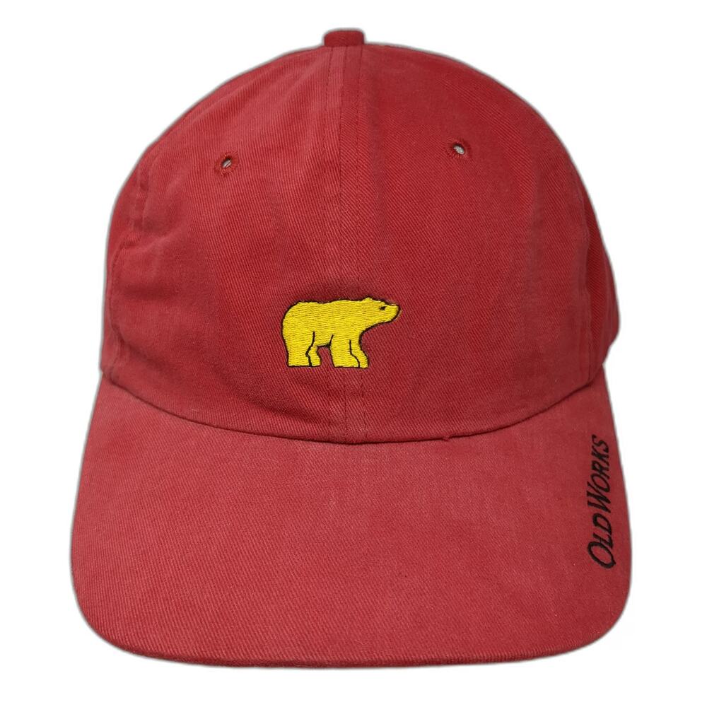 Troon Golf Old Works Cap Red Jack Nicklaus Golden Bear Slideback Hat Vintage